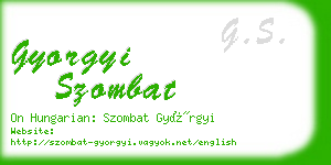 gyorgyi szombat business card